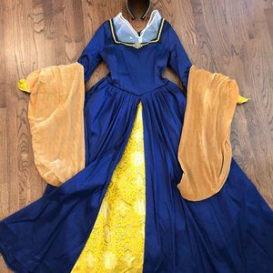 BLUE SATIN RENAISSANCE GOWN/ "THE OTHER BOLEYN GIRL" COSTUME